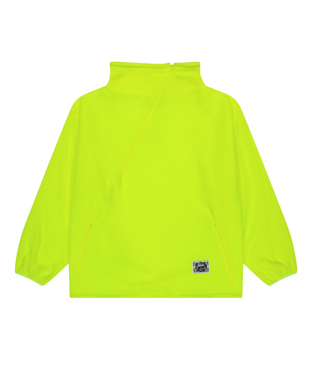 투위드(TUEWID) Diagonal half zipped snowboard fleece in neon green