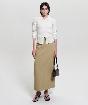 솔트 롱 스커트_베이지 / SALT LONG SKIRT_BEIGE