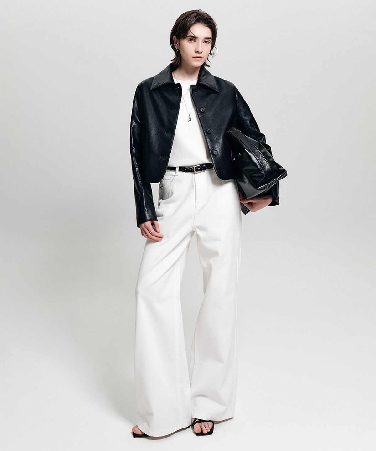 룩캐스트(LOOKAST) 리네아 스트레이트 데님 팬츠_화이트 / LINEA STRAIGHT DENIM PANTS_WHITE