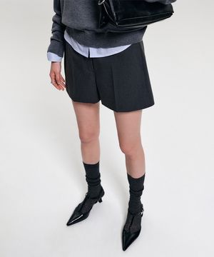 코렛 울 블렌드 쇼츠 / COLETTE WOOL BLEND SHORTS_4colors