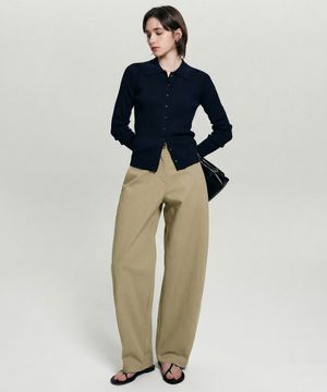 린 커브드 코튼 팬츠_베이지 / LINH CURVED COTTON PANTS_BEIGE