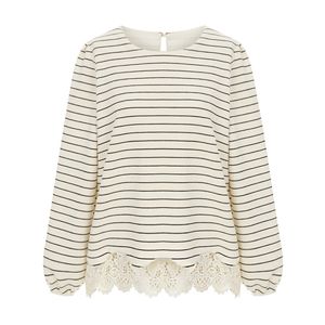 레이스배색단가라티셔츠_V6A-CTS004