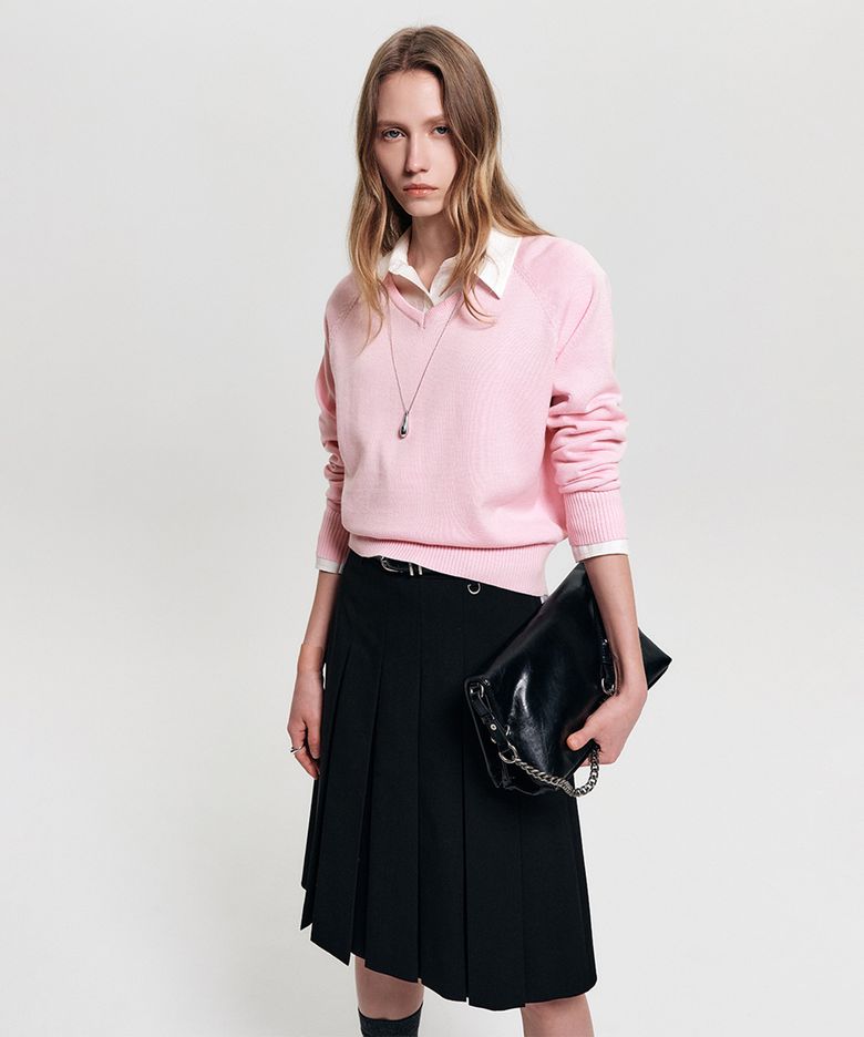 라인 실크 블렌드 브이넥 니트 / RINE SILK BLEND V NECK KNIT_6colors