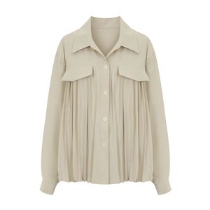 카라플랩포켓플리츠블라우스_V6A-CBL007