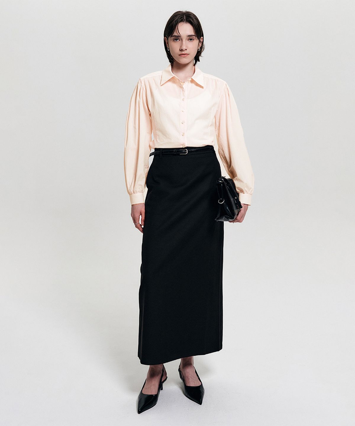 룩캐스트(LOOKAST) 릴리 퍼프 슬리브 블라우스_핑크 / LILY PUFF SLEEVE BLOUSE_PINK