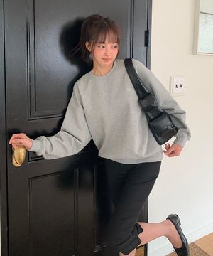 하퍼 스웻 티셔츠_멜란지 그레이 / HAPER SWEAT T-SHIRT_MELANGE GREY