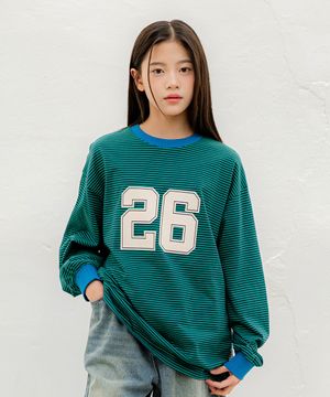 넘버 스트라이프 티셔츠 Blue