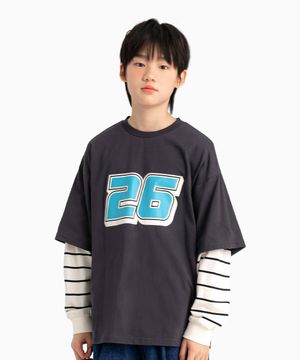 넘버 레이어드 티셔츠 Grey