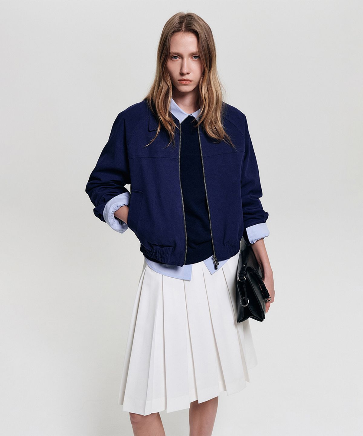 룩캐스트(LOOKAST) 베키 봄버 자켓_블루 / BAEKI BOMBER JACKET_BLUE