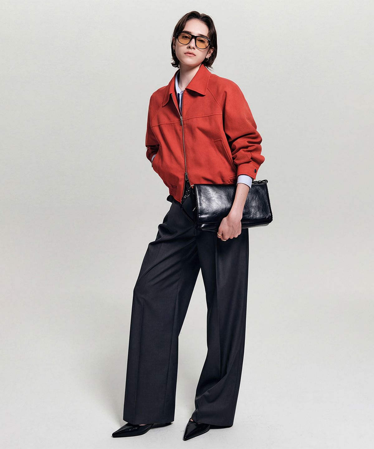 룩캐스트(LOOKAST) 베키 봄버 자켓_레드 / BAEKI BOMBER JACKET_RED