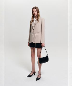 엠마 벨티드 슬림 자켓_베이지 / EMMA BELTED SLIM JACKET_BEIGE