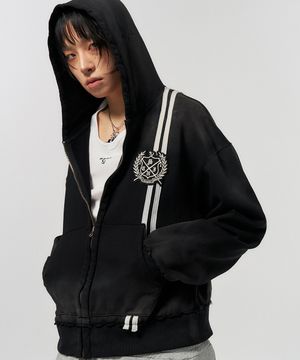 LAUREL ZIP HOODIE BLACK