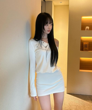 [키짱 착용] HEISEI GYARU ONEPIECE WHITE