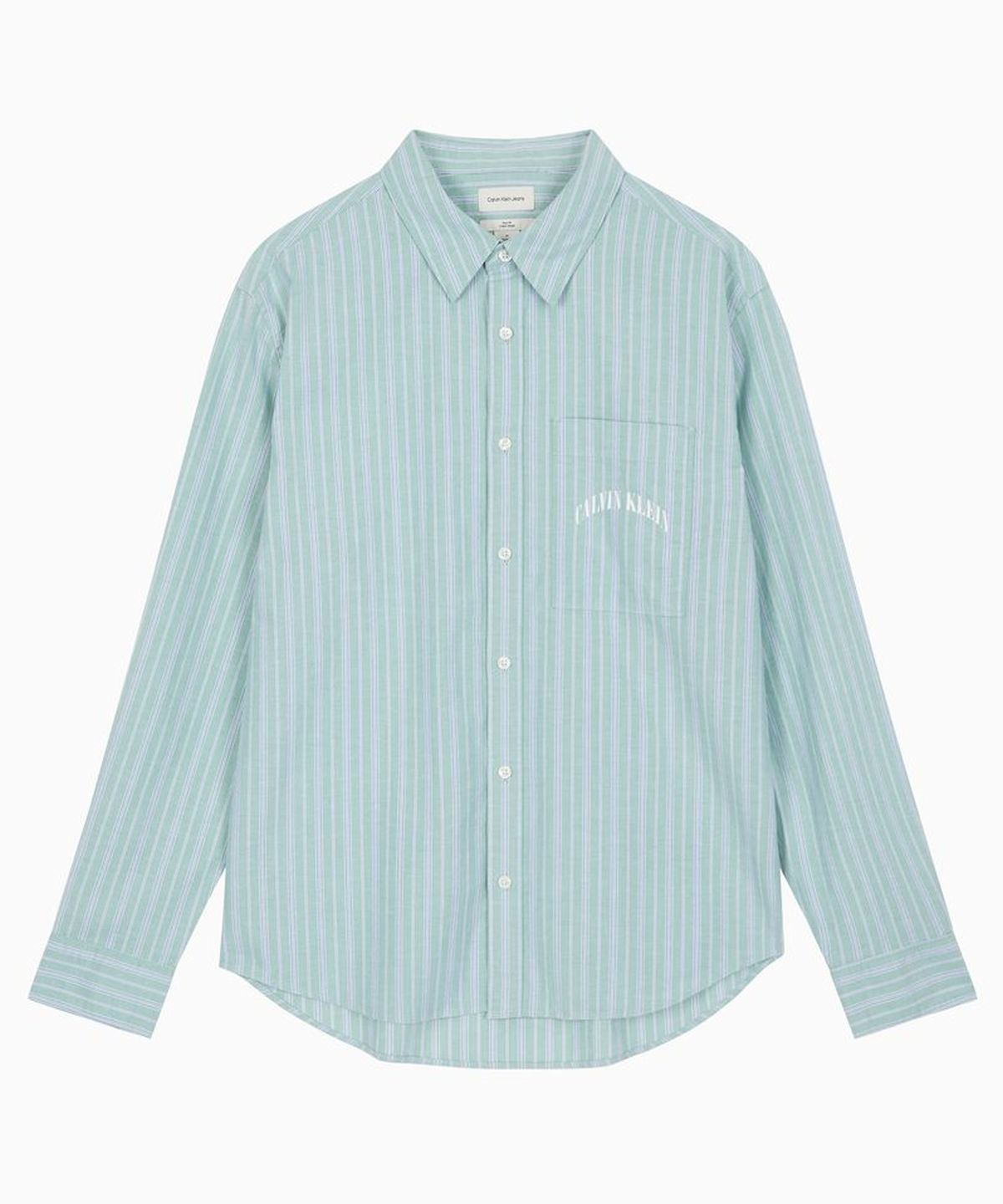 캘빈클라인 진(CALVIN KLEIN JEANS) 스트라이프 워시드 옥스포드 이지셔츠 4RF104G VFL