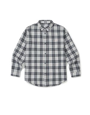 SERIES LINEN CHECK SHIRT (NAVY)