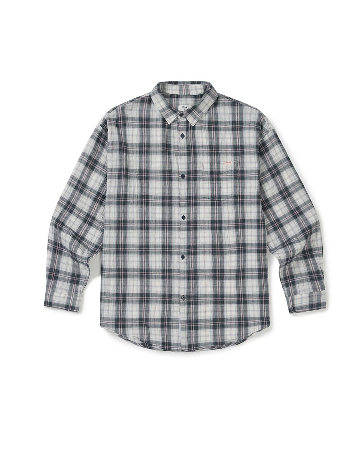 엠엠엘지(MMLG) SERIES LINEN CHECK SHIRT (NAVY)