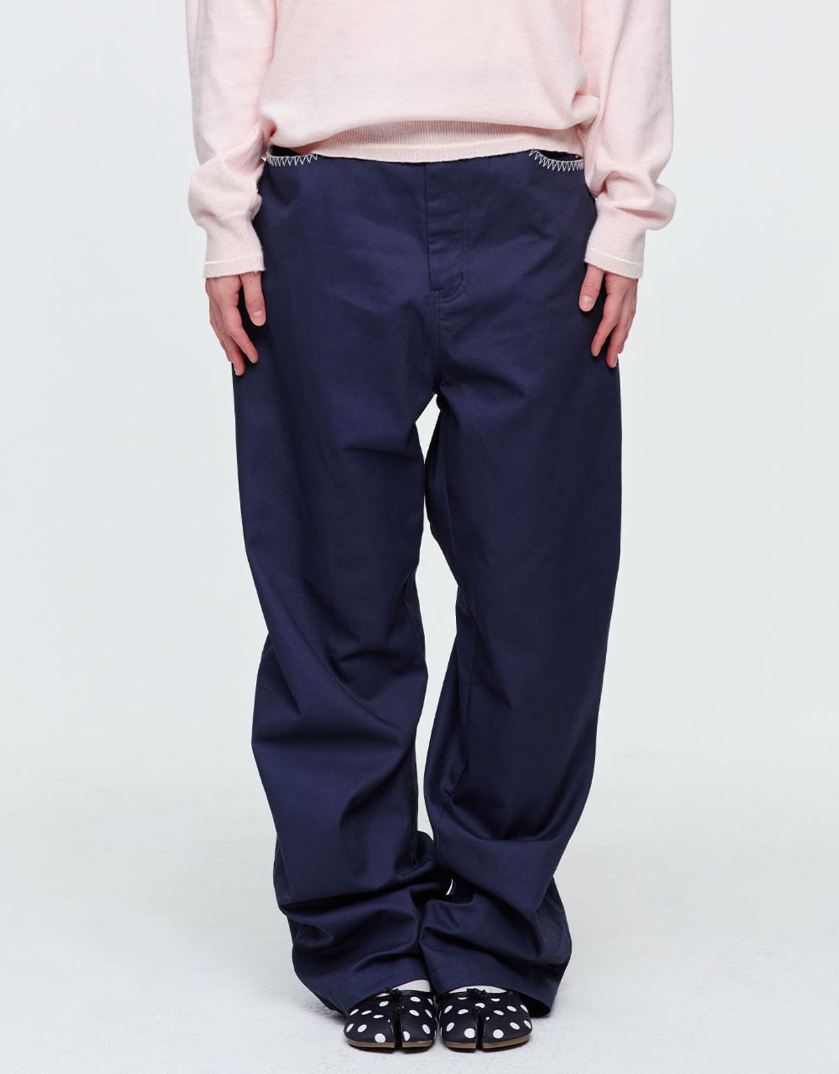 엠엠엘지(MMLG) NICHE POCKET STRAIGHT PANTS (NAVY)