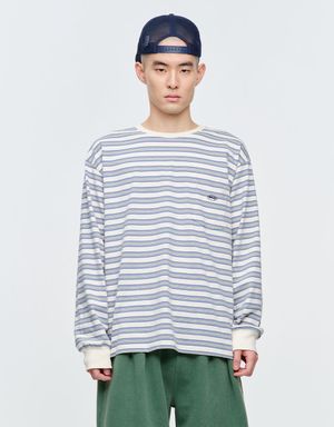 MMLG BRETON STRIPE LSV-T (IVORY)