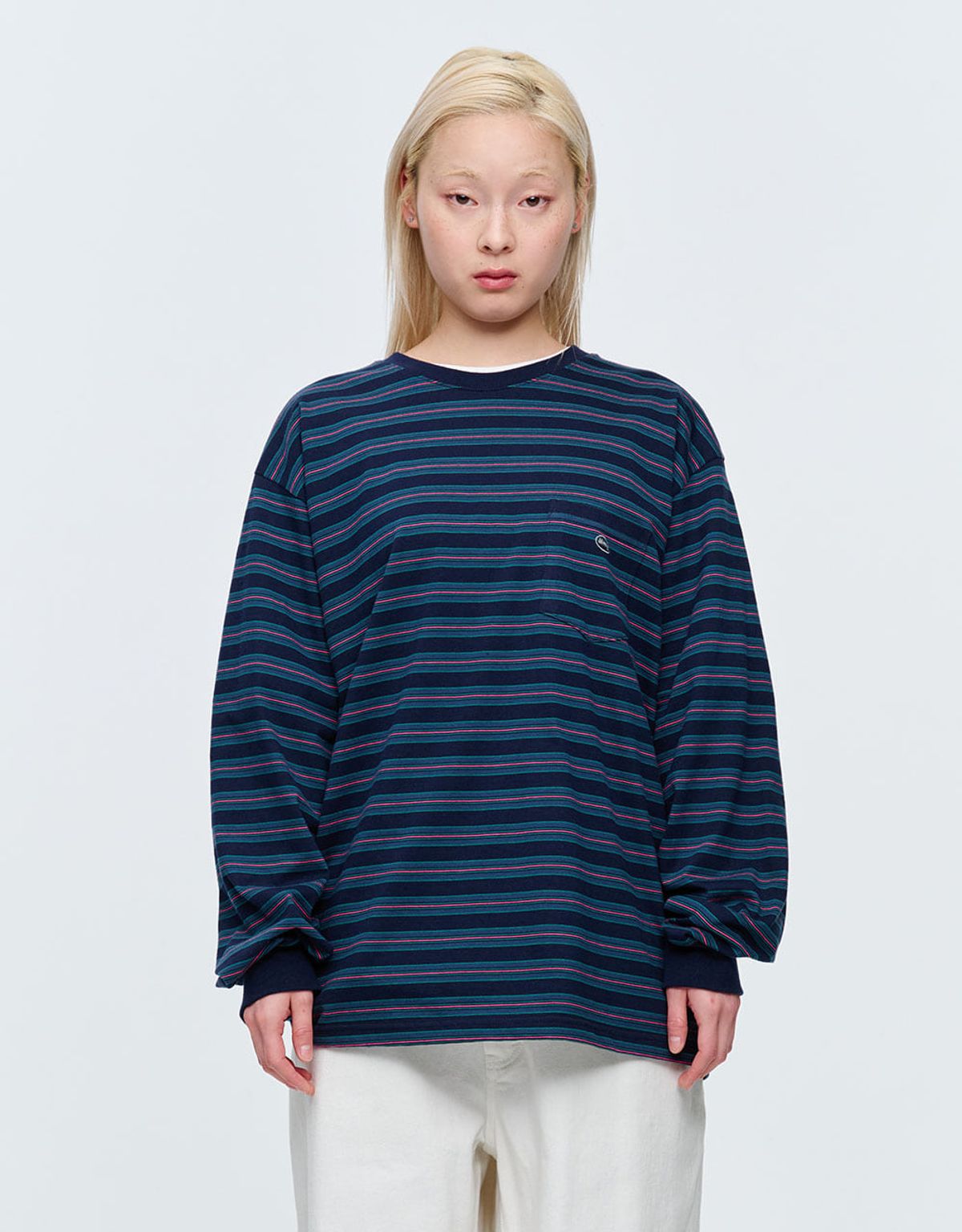 엠엠엘지(MMLG) MMLG BRETON STRIPE LSV-T (NAVY)