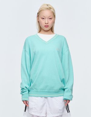 LIGHT V NECK KNIT (MINT)