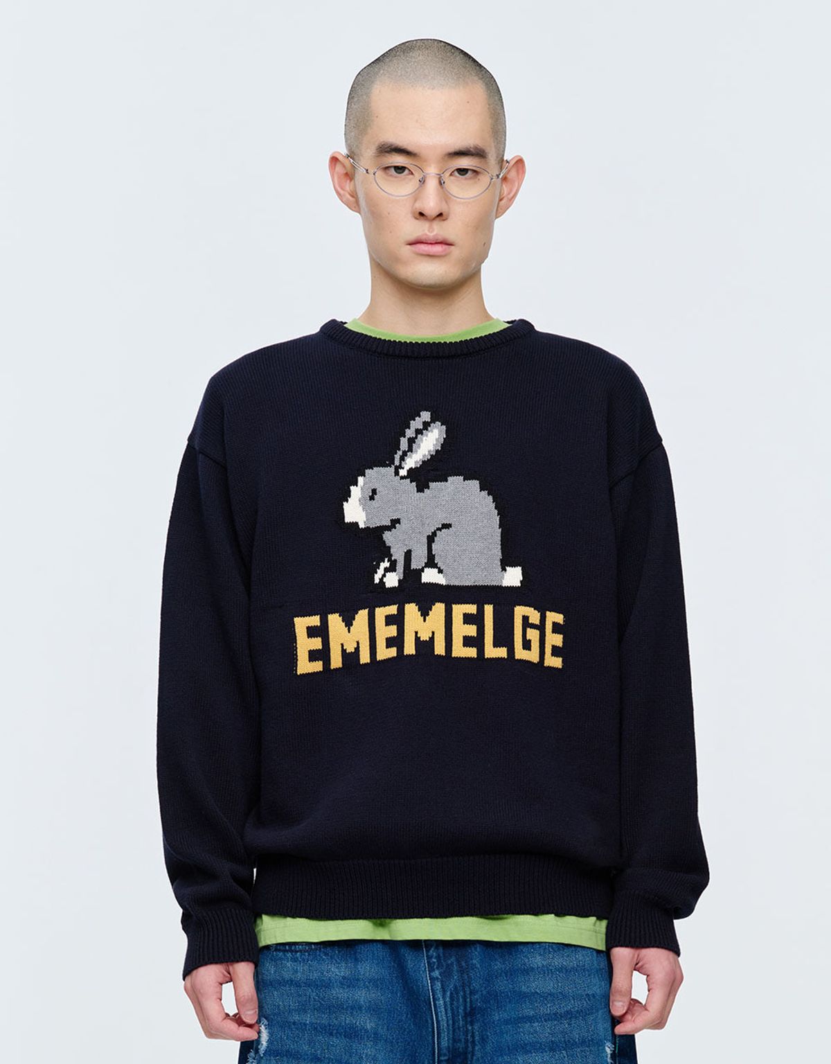 엠엠엘지(MMLG) MELGE EMEM KNIT (NAVY)