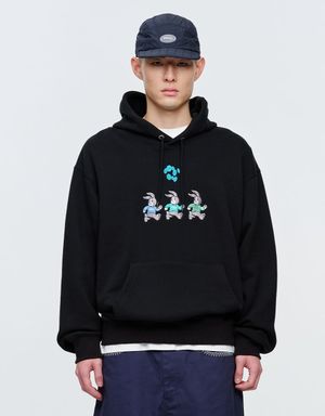 MELGE RUN HOODIE (EVERY BLACK)