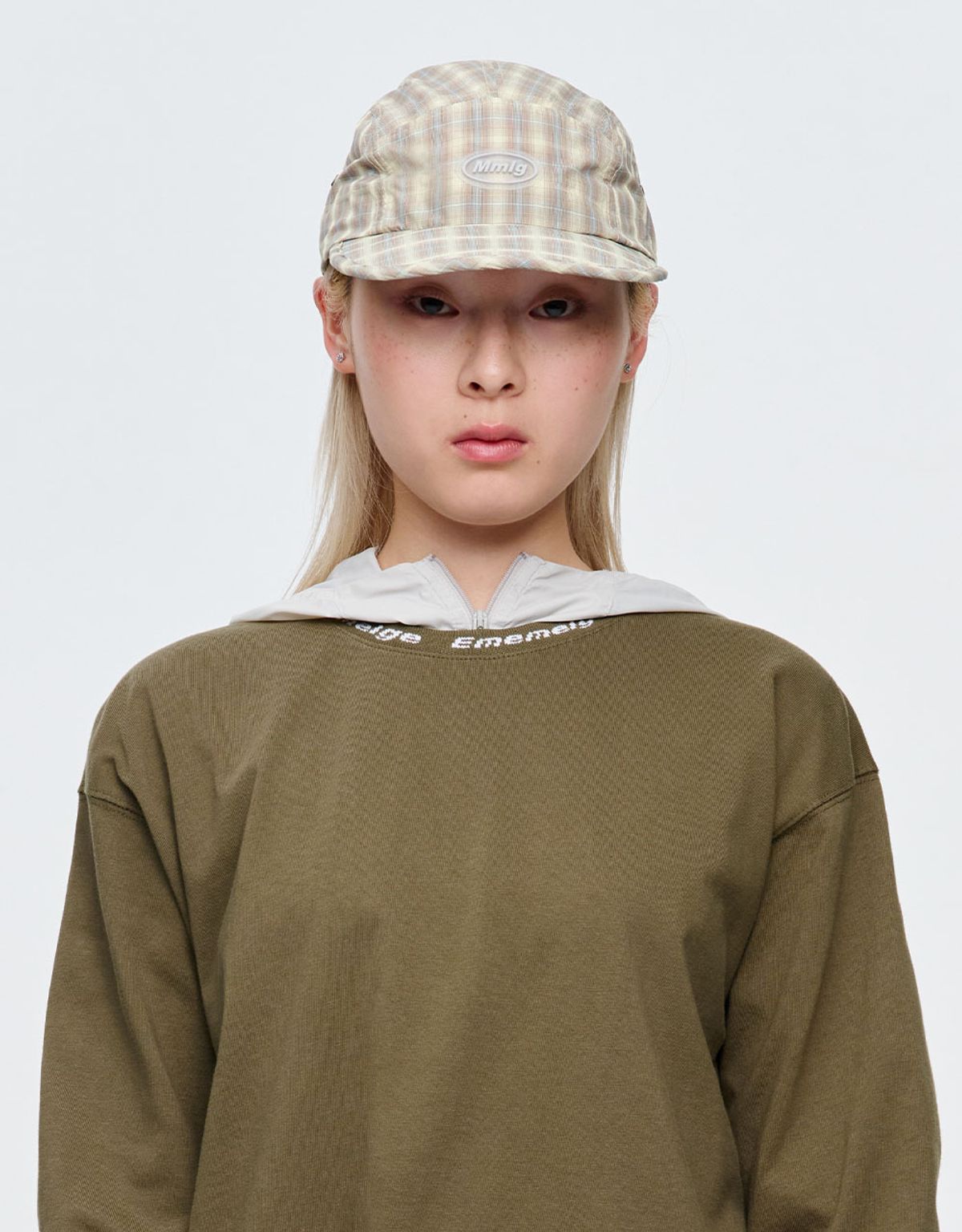 엠엠엘지(MMLG) MMLG CHECK CAMP CAP (BEIGE)
