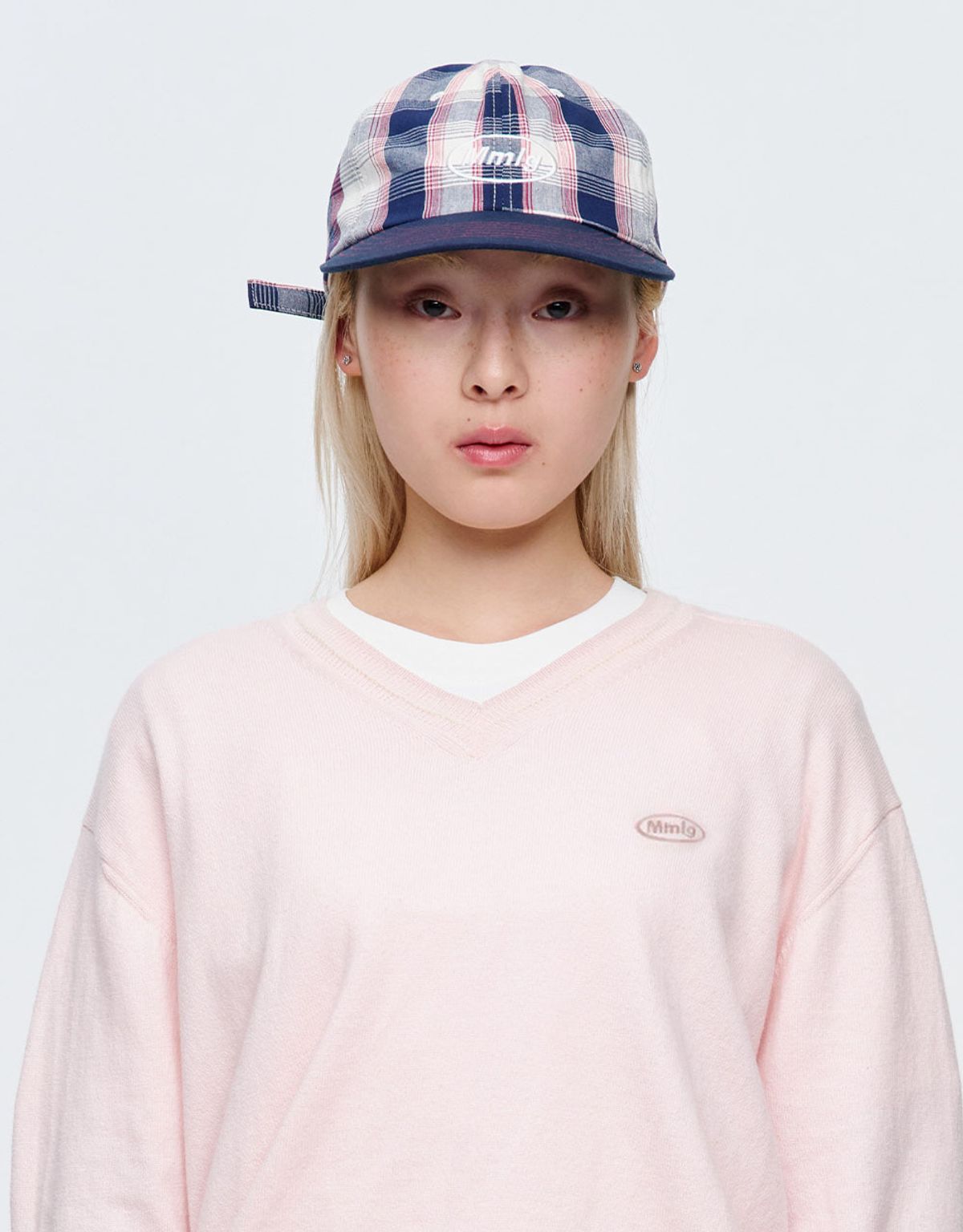 엠엠엘지(MMLG) MMLG CHECK TWO TONE BALLCAP (NAVY)