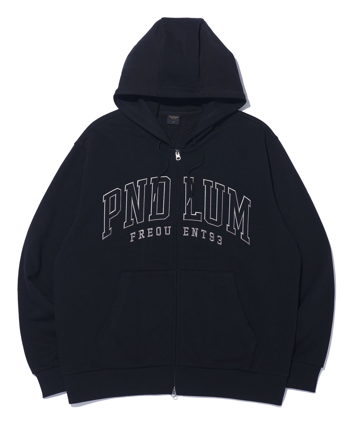 펜듈럼(PENDULUM) 투톤 아치 로고 후드집업 LQ6TU149_BLACK