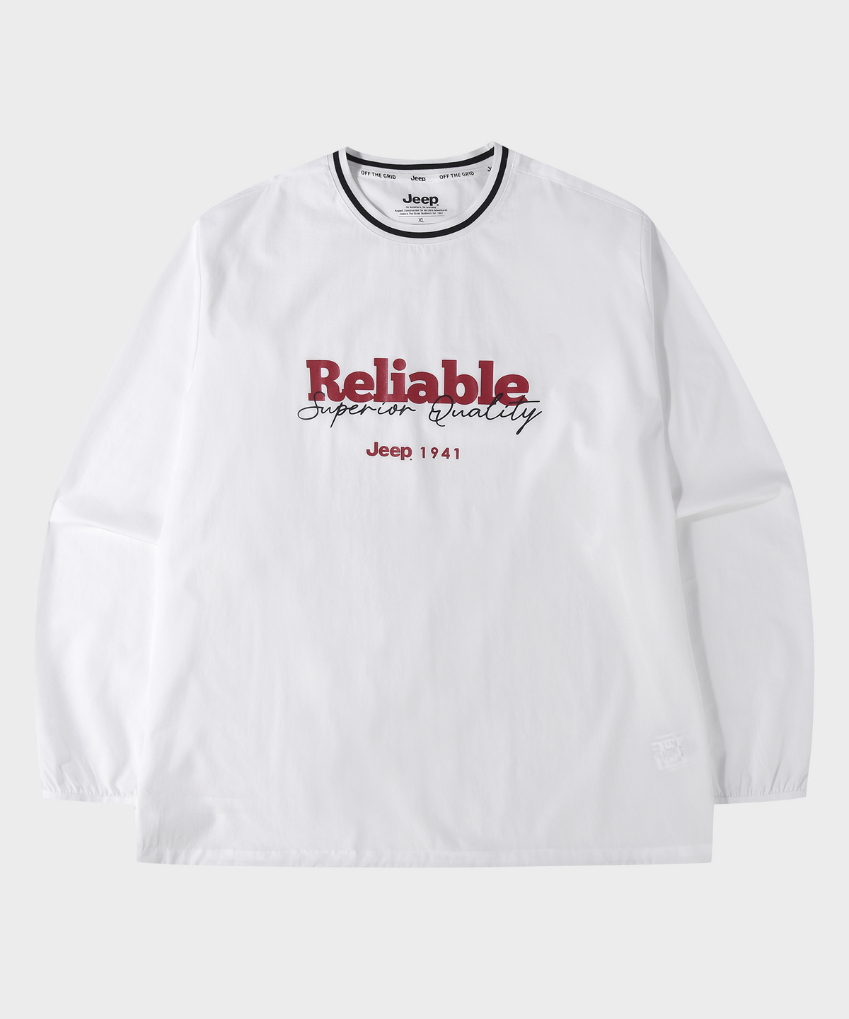 지프(JEEP) RELIABLE 빈티지 나일론 맨투맨 (JR5TSU875WH)