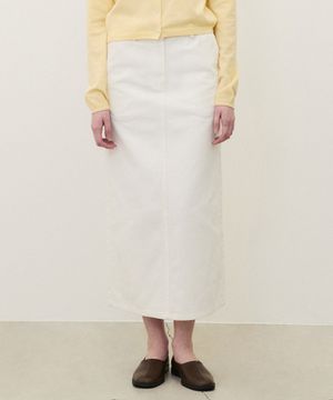 (우먼)코튼 트윌 맥시 스커트