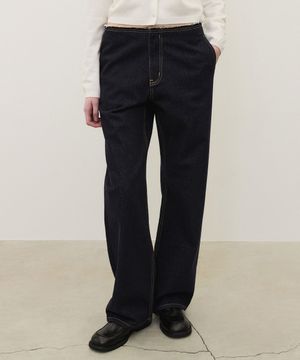 (우먼)심리스 컷오프 데님 팬츠