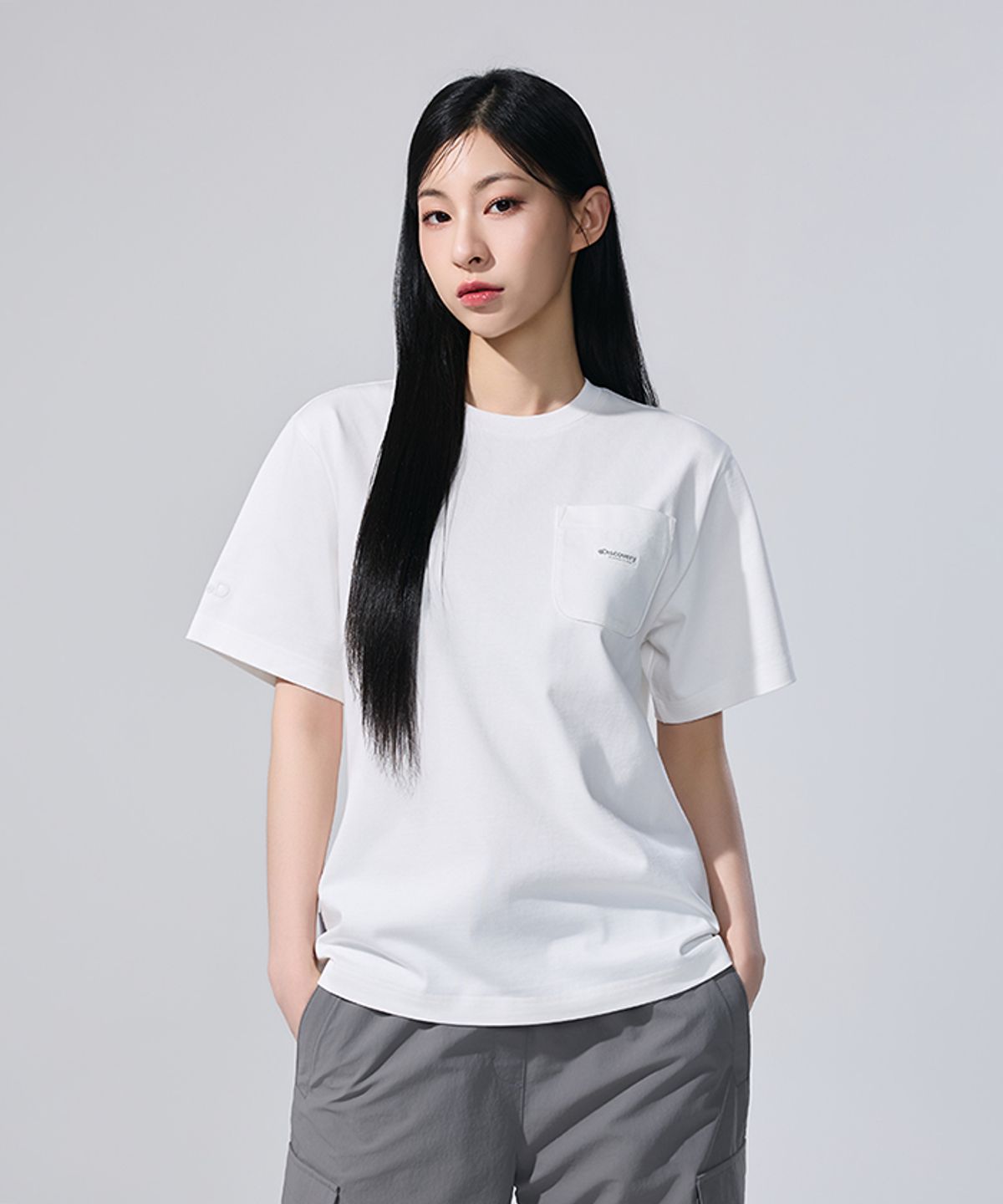 디스커버리 익스페디션(DISCOVERY EXPEDITION) 유니 헤비웨이트 포켓 반팔티셔츠 (WHITE)