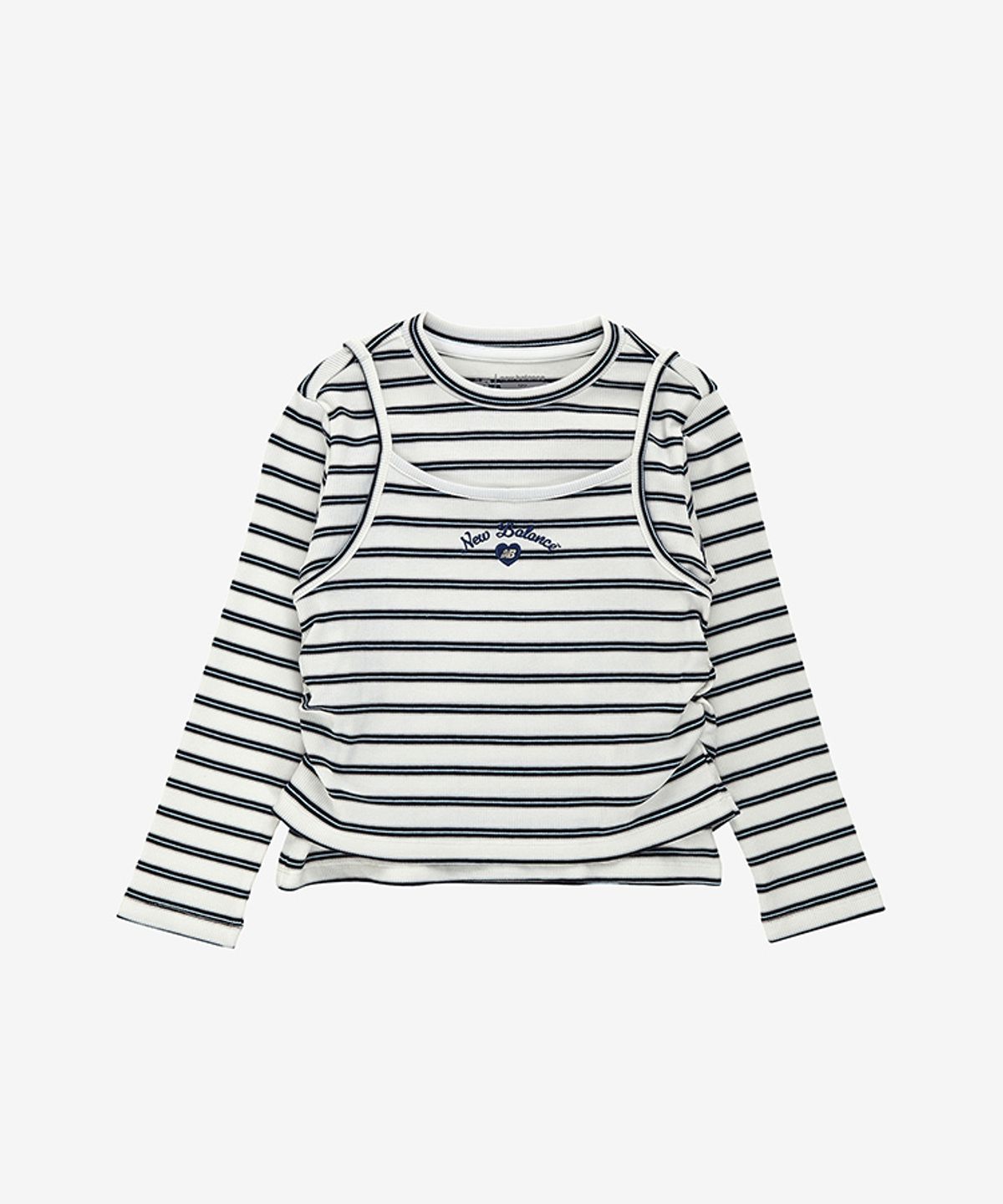 뉴발란스 키즈(NEWBALANCEKIDS) NBSC_골지 레이어드 셔링 티셔츠 NK9BG1701G39