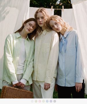 (우먼)퓨어 코튼 스탠다드 셔츠 - 7 COLOR