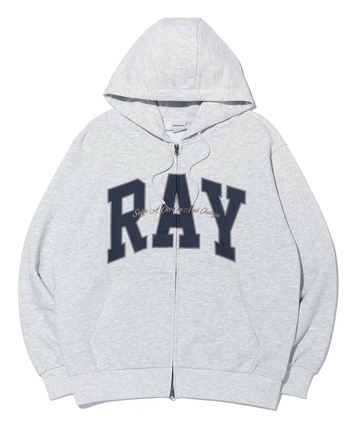 레이피커스(RAYFIKERS) RAY 빅 아치 로고 후드집업 MQ6TU145_OATMEAL