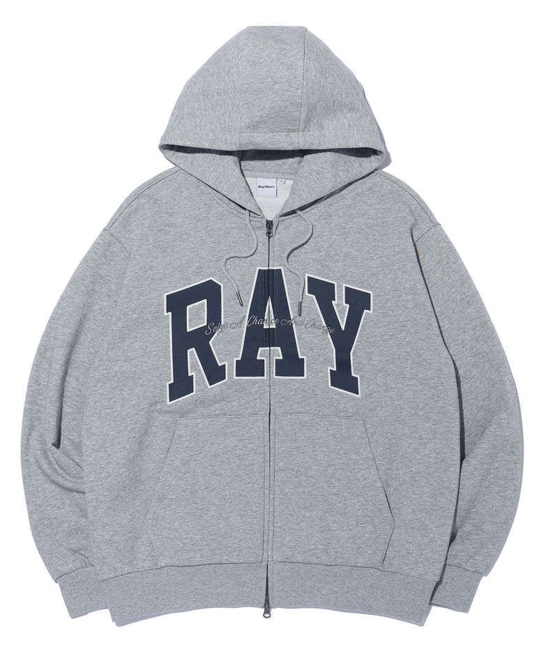 RAY 빅 아치 로고 후드집업 MQ6TU145_MELANGE GREY