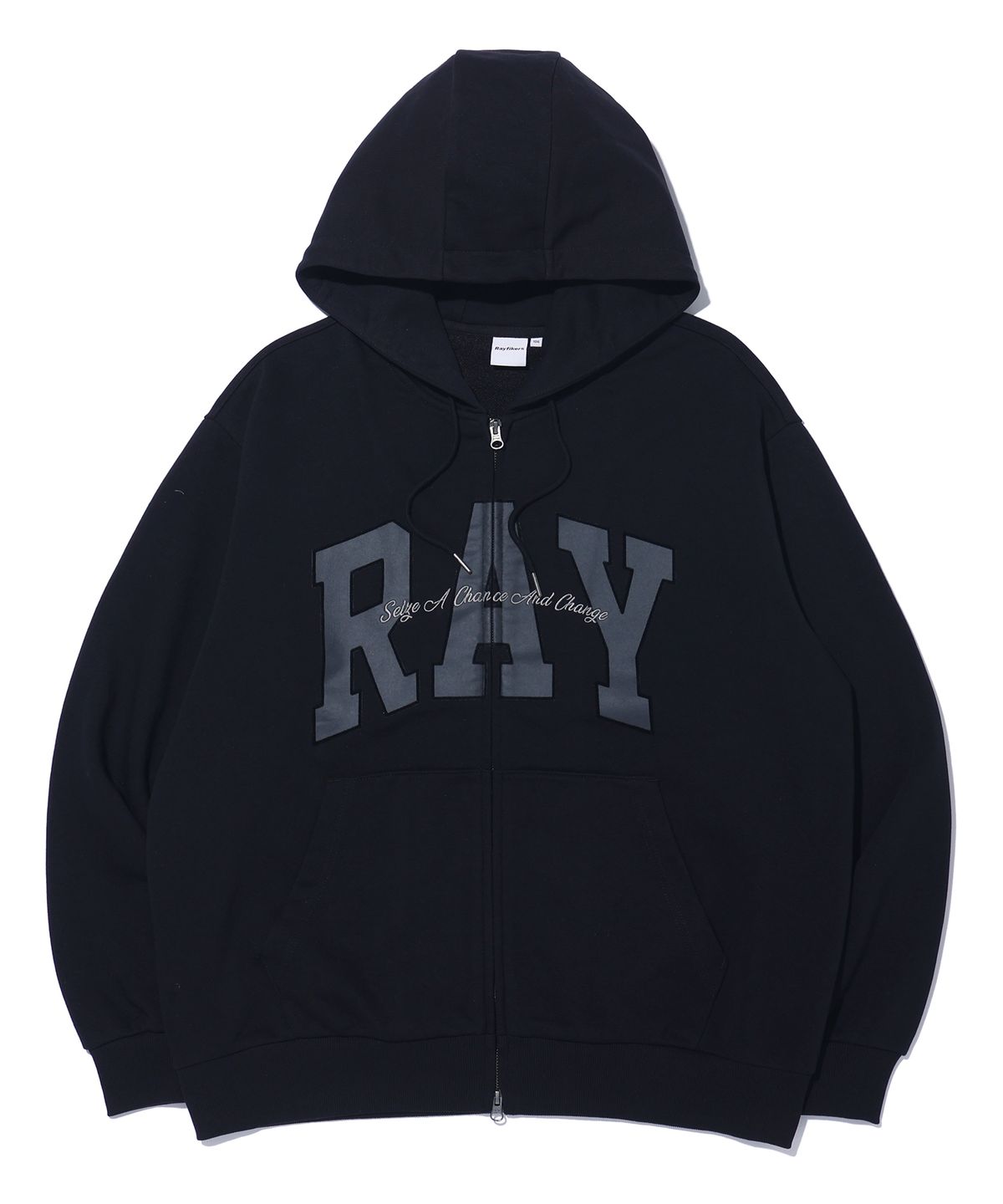 레이피커스(RAYFIKERS) RAY 빅 아치 로고 후드집업 MQ6TU145_BLACK