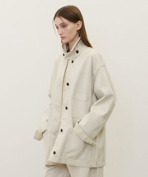 (우먼)워싱 워크 자켓 스톤 그레이