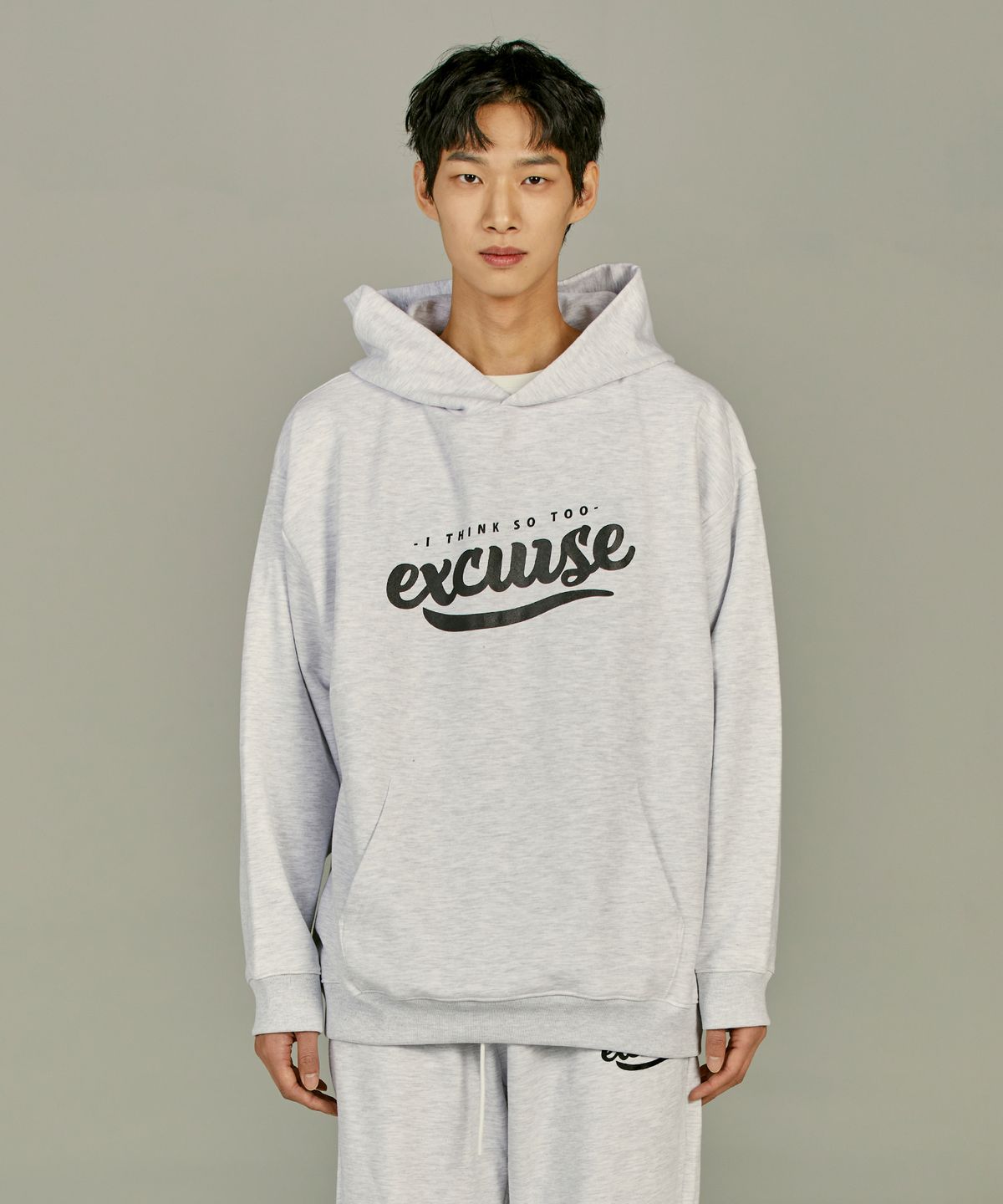 익스커스(EXCURSE) EC 프리미엄 오버핏 후드  스웨트 셔츠 셋업