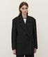 (우먼)울 오버 더블 블레이저 블랙