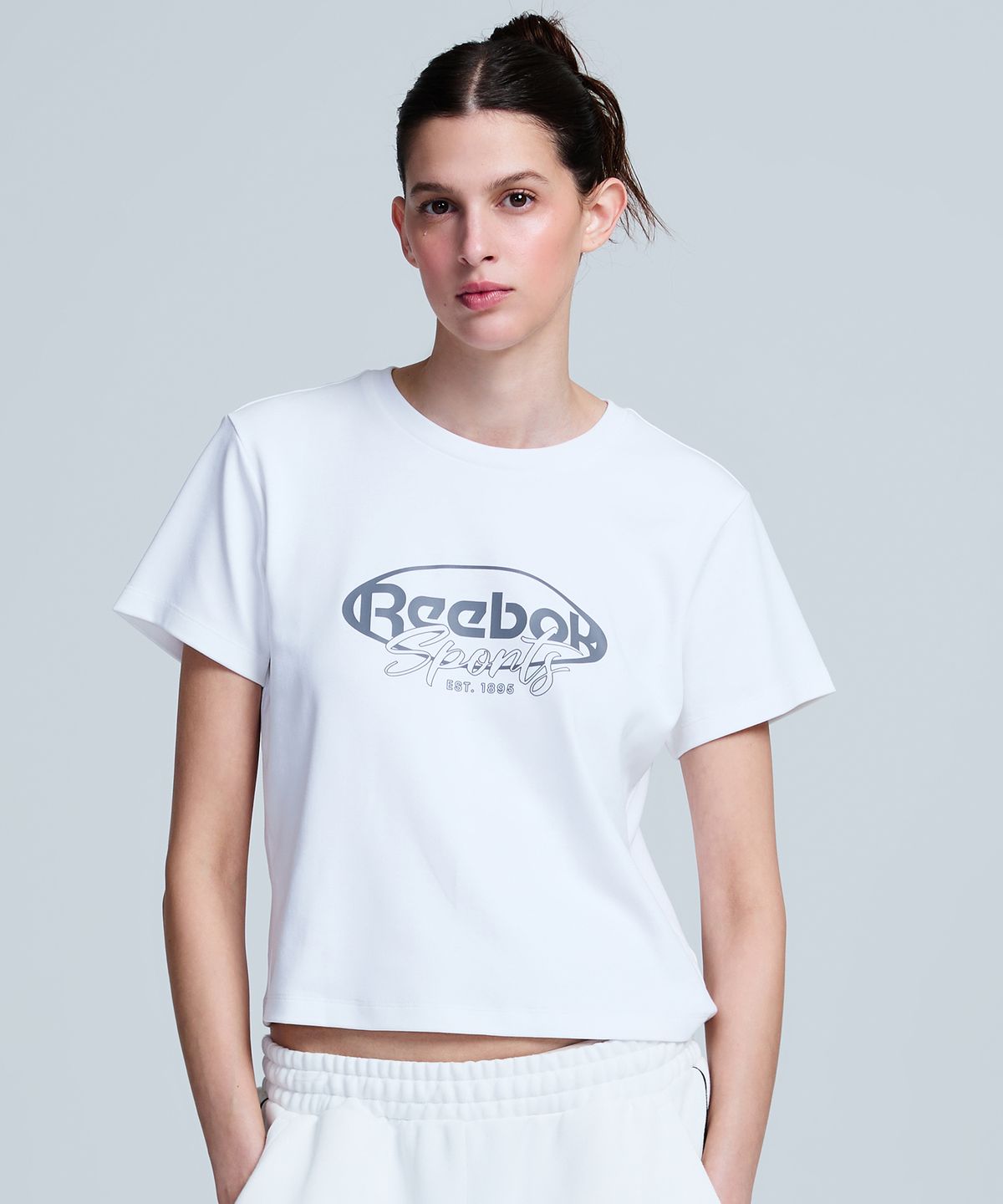 리복(REEBOK) 나노 액티브 반팔 티셔츠 (W) - 화이트