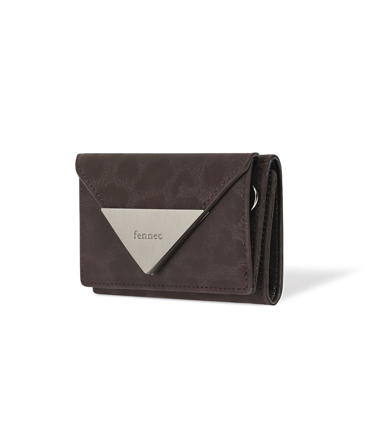 페넥(FENNEC) TRIANGLE TRIPLE WALLET - LEOPARD BROWN