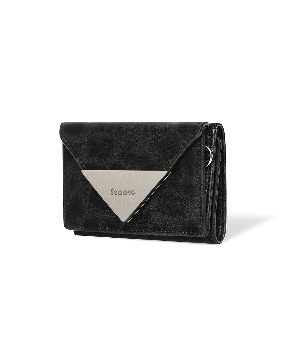 페넥(FENNEC) TRIANGLE TRIPLE WALLET - LEOPARD BLACK