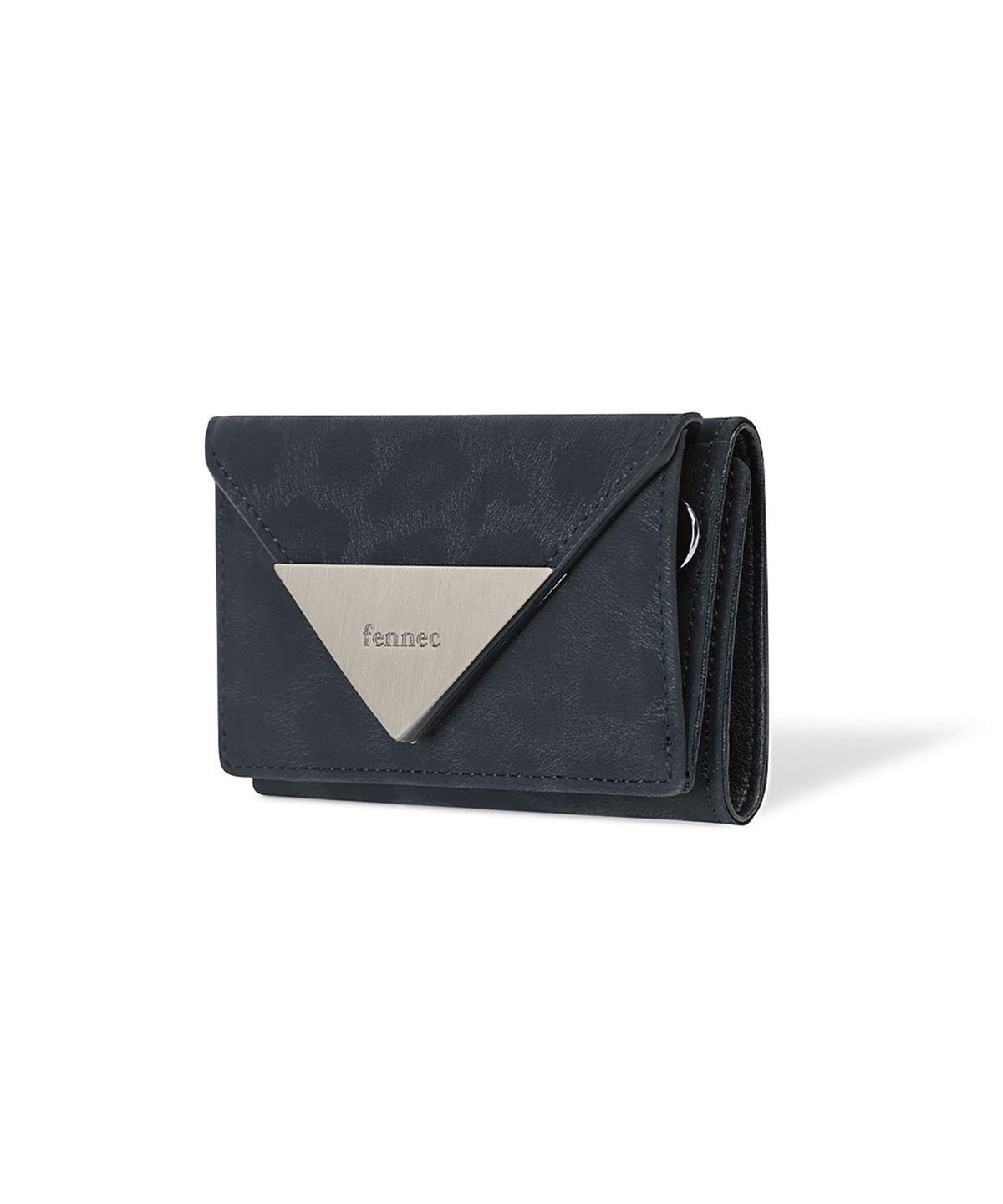 페넥(FENNEC) TRIANGLE TRIPLE WALLET - LEOPARD NAVY