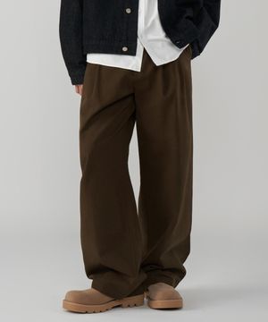 [2PACK]투턱 와이드 치노 코튼 팬츠 4Color