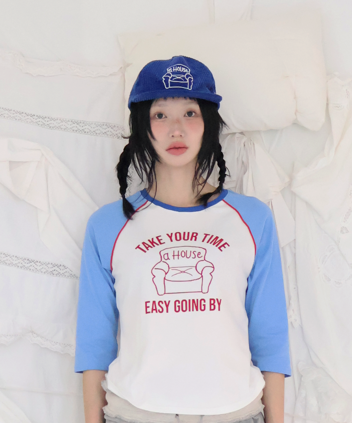키코지(KIKOZY) 소파 코듀로이 캡_블루