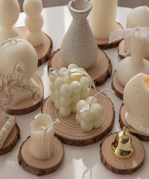 홈데코 감성 인테리어 캔들 우드  티코스터