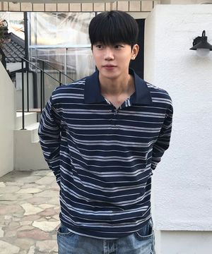 멀티 스트라이프 브로드 피케 티셔츠 [NAVY]