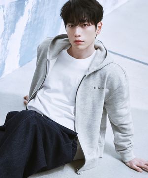 [서강준 PICK] 리벳 포인트 크롭 후드 집업 [MELANGE]